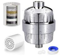 Filtres à Douche avec 2 Cartouches Remplaçable 10 étapes de Filtre à l'eau de Douche Anti Calcaire Anti Chlore Anti Métaux Lourds