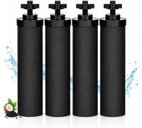 Filtres à Eau BB-9-2 Compatibles avec Berkey, Cartouche D'éléments Noires | Pour les Séries Travel, Big, Royal, Imperial, Crown et Light, Cartouches Filtrantes Noires de Remplacement, Lot de 4