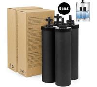 Filtres à eau par gravité - Weeplow - Lot de 4 filtres - Charbon actif de noix de coco - Réduction contaminants 99,99%