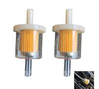 Filtres à Essence de 8 mm - Lot de 2 Filtres à Carburant Transparent pour Moto, Bateau, Quad, Cyclomoteur et Tondeuse à Gazon - Raccord de Filtre à Carburant de Qualité Supérieure