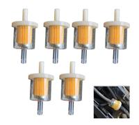Filtres à Essence de 8 mm - Lot de 6 Filtres à Carburant Transparent pour Moto, Bateau, Quad, Cyclomoteur et Tondeuse à Gazon - Raccord de Filtre à Carburant de Qualité Supérieure