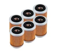 Filtres à huile de moto compatibles avec les modèles XT125 XT200 XT225 XT250T XT350 TT225 TT350 TT600 E R TW200 BW200 BW350 TTR225 TTR230, ensemble de 2 4 6(6 PCS-YELLOW)