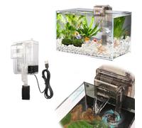 Filtres à poissons pour aquariums, filtre électrique pour aquarium de 15 L, filtration en 3 étapes pour eau douce et eau salée, filtration murale pour aquarium