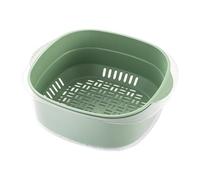 Filtres alimentaires, Panier filtrant, Bol de filtre alimentaire multifonctionnel, Panier de filtre à eau à double couche, Passoire alimentaire pliable, Bol de drainage avec filtre, Bol pe