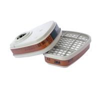 Filtres ANTI-GAZ A2 6055 pour demi masque - 4 paires - 3M - 6055N04 00