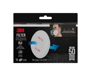 Filtres anti-poussières P3 2135 - 1 paire - 3M - 2135N01 00