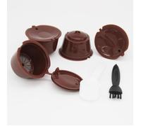 Filtres Capsules Réutilisables - Dolce Gusto - 4 Pièces - Cuillère et Brosse Incluses