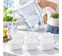 Filtres Carafe à Eau pour BRITA Marella XL Legacy, Lot de 6 Rechanges | Lot de 6 filtres au charbon actif pour carafe, filtration quotidienne, remplacement facile et usage en cuisine