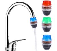Filtres Charbon Robinet 3pcs, Élimination Chlore Fluor Métaux Lourds