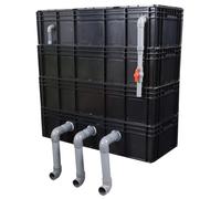 Filtres d'aquarium Boîte de circulation d'eau exte Filtre à bac tournant for aquarium et bassin, 2/3/4 niveaux, noir, plusieurs tailles(23.62x15.75x34.65in/60x40x88CM)