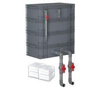 Filtres d'aquarium Boîte de circulation d'eau exte Filtre d'aquarium Turnover Box à 2/3/4 couches for aquarium et bassins, rouge, plusieurs tailles(23.62x15.75x36.22in/60x40x92CM)
