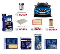 Filtres De Changement Bosch + Huile Pour Nissan Qashqai +2 J10 1.6 DCI 96 KW