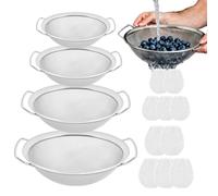 Filtres de couleur - Lot de 4 tailles différentes d'entonnoirs avec filet à double couche, entonnoir pour filtre de couleur | Pour la famille et la maison pour les œuvres d'art à l'encre et au miel