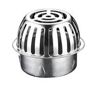 Filtres de Gouttière en Acier Inoxydable 80 mm, 90 mm, 110 mm Siphon De Sol Exterieur, Protection Crapaudine de Gouttière, Protection Gouttiere Ronde Grille Goutiere pour Balcon(110 mm/4.3 in)