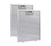 Filtres de hotte aspirante Filtre d'aération d'extracteur en maille métallique 310X250mm Hottes de cuisine Gamme d'huile Graisse Pièces anti-coton Facile à nettoyer, Filtre à huile(2pcs)