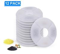 Filtres de Rechange de Fontaine d'animal Familier Avec la résine et Charbon Actif (12 PACK)