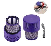 Filtres de rechange haute efficacité pour la série V10 Cyclone - 2 filtres + brosse de nettoyage, compatibles avec les modèles V10 Absolute et Animal