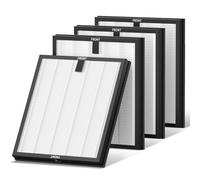 Filtres de rechange HY4866 pour MORENTO HY4866 Air Puri-fier, filtre HEPA 3 en 1 H13 True Filtre à charbon actif haute efficacité, (Lot de 4 filtres HEPA + 4 préfiltres) Version améliorée