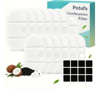 Filtres de rechange pour fontaine à eau pour chat - Compatibles avec PETLIBRO Capsule 2,1 L / 71 oz - Charbon actif + mousses pré-filtre, lot de 24