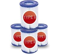 filtres de Type 2 pour Bestway 58094, Filtre de Taille 2, Convient pour Piscine Bestway Steel Pro Frame et Piscine familiale