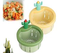 Filtres d'évier à nettoyage automatique - Crépine à panier basculant à une touche avec couvercle de vidange emboîtable et ajustement universel(Green+yellow)