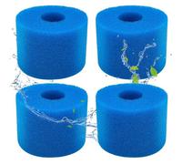 Filtres en mousse pour piscine - Intex - Lot de 4 pièces - Dimensions 10,8 x 10,8 x 7,3 cm - Réutilisables et lavables
