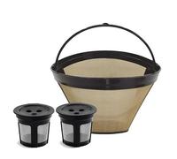 Filtres et dosettes à café réutilisables, lot de 2 dosettes rechargeables + 1 lot de filtres pour machine à café Ninja Dual Brew (convient aux CFP301, CFP307), ensemble de rechange pratique, idéal