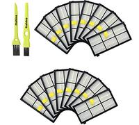 Filtres HEPA pour iRobot Roomba Series 800 900 805 860 866 870 880 980 (16pcs) + 2 Brosses Italdos