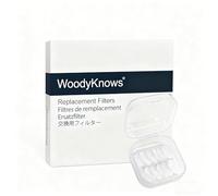 Filtres nasaux WoodyKnows Super-Defense, aide aux allergies saisonnières et à la pollution industrielle, protection dans les transports publics (Narine Ronde, M, 3 Filtres + 24 Remplacements)