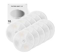 Filtres pour fontaine à chat, Filter Unit 3.0 résine et charbon actif Fontaine à boire pour chats et chiens compatible avec 1,85L et 2L/1.8L Fontaine intelligente automatique pour chats