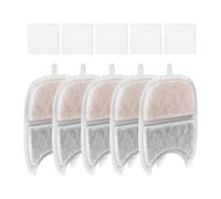 Filtres pour Fontaine À Eau pour Chats,5X Filtres Fontaine À Eau pour Chats avec Éponges | Système De Filtration Triple pour Distributeur D’Eau en Acier Inoxydable 4L
