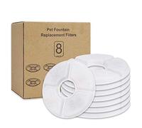 Filtres pour Fontaines à Eau Chats Chien Remplacement Fontaine à Fleur Filtres avec Résine Charbon Actif pour Distributeur D'eau de Fleur 8 Pièces
