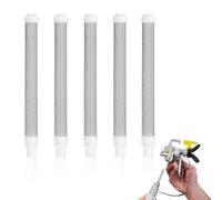 Filtres pour Pistolet à Peinture Airless Wagner, 5 Pièces 60 Mesh Éléments De Filtre À Pistolet À Pulvériser Airless Acier Inoxydable, Résistants à la Corrosion, Type à Pousser - 100mm