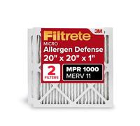 Filtrete, filtre à air 20 x 20 x 1, MPR 1000, MERV 11, défense contre les micro allergènes 3 mois, filtres à air plissés de 2,5 cm, 2 filtres