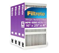 Filtrete Healthy Living Ultra Deep allergènes filtre plissé, MPR 1550, 50,8 cm X 50,8 cm X 10,2 cm (4-3/20,3 cm de profondeur), 4-pack, NDP01-4S-4