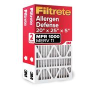 Filtrete Lot de 2 filtres à air MPR 1000 MERV 11, filtre à plis profonds anti-allergènes (dimensions exactes 19,88 x 24,56 x 4,3)