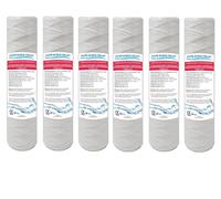 Filtri Acqua Italia Lot De 6 Cartouches De Filtre À Fil Enroulé 10 Pouces Micron, 1 Polypropylène Sédiments
