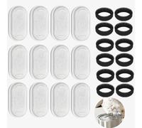 Filtro Fuente Para Gatos,12 Filtros De Carbón y 12 Esponjas De Espuma, Filtros De Resina y Carbón Activo Para Fuentes De Flores Para Fuentes De Gato De Acero Inoxidable De 3,2 l Con Formas De Grifo