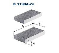FILTRON K 1198A-2x Filtre, air de l'habitacle pour HONDA
