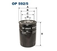 Filtre à huile Filtre vissé OP 592/5 FILTRON pour PEUGEOT CITROËN FIAT SANTANA