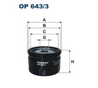 FILTRON OP 643/3 Filtre à huile pour ,AIXAM,ALFA ROMEO,ALPINE,ARO,BELARUS,DACIA,