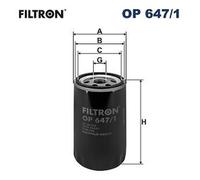 Filtron OP 647/1 Filtre, Hydraulique De Fonctionnement