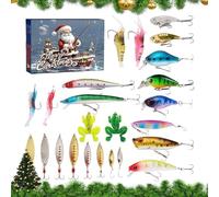 Filvczt Calendrier De L'Avent Pêche - 24 Jours Calendrier Noël Pour Hommes - Fournitures Maison Pour Mari Voisin Père Fils Grand-Père Copain Oncle