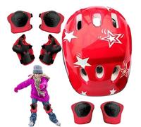 Filvczt Chapeau et coussinets de skateboard | Casque de vélo pour enfant - Résistant aux chocs - Genouillères de patinage réglables pour la danse de rue