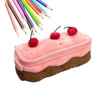 Filvczt Cherry Pencil Case, Special Pencil Case, Large Capacity Girls Pencil Box, Soft Pencil Case, Zippered Pencil Pouch, Easy to Use, Portable for Erasers, Rulers, Girls, School, Work, Daily Use