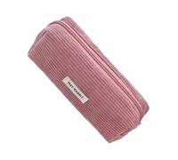 Filvczt Corduroy Pencil Bag, Fashionable Pencil Bag, Large Capacity Pencil Pouch, Corduroy Makeup Pouch Bag, Corduroy Pencil Case, Easy to Use, Portable for Camping and Travel