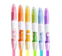 Filvczt Double Sided Highlighters, Quick-drying Color Pen, Smooth Writing Highlighters, Erasable Highlighter Pen Markers, Chisel Tip Marker Pens, Easy To Use, Portable for Students