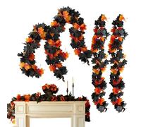 Filvczt Guirlande Automne Exterieur - Guirlande de Feuilles d'Érable Artificielle Décoration d'action de Grâce - Decoration Maison Fete pour Jardin Halloween Interieur Exterieur Patio