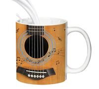 Filvczt Guitar Coffee Cup, 350ml Ceramic Cup, Guitar Chord Coffee Cup, Bass Guitar Water Cup, Large Ceramic Coffee Cup Mug, Easy To Use, Portable for Home, and Business Trip