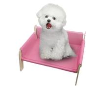 Filvczt Indoor Cat Beds, Natural Wood Cat Beds, Comfortable Dog Beds, Original Cooling Elevated Dog Bed, Portable Standing Pet Bed, Easy to Use, Portable for Small and Big Pets
